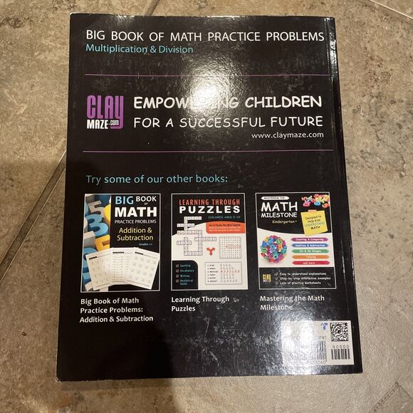 Math Multiplication Division Practice Workbook Worksheet Lot Grades 3-5 School - Picture 3 of 12